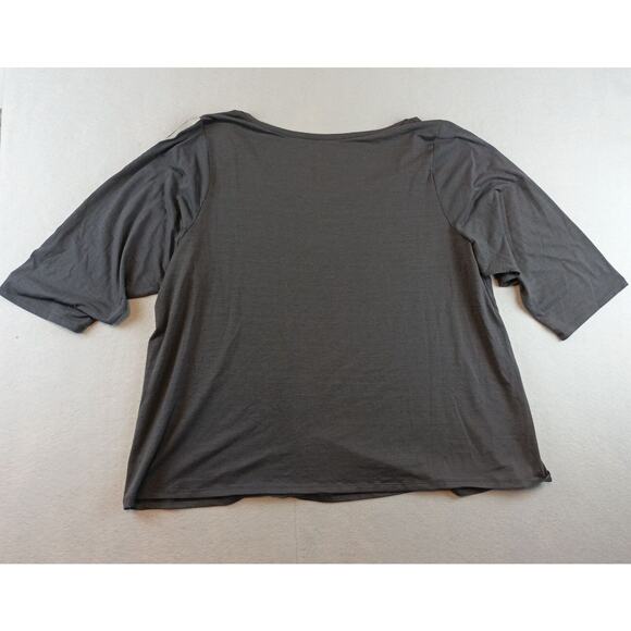 Torrid Active Womens 3/4 Slve ScoopNeck Workout Shirt Size 4 Black - Picture 6 of 10